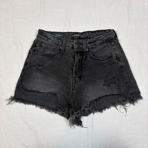 Wild Fable Frayed Hem Black Jean Shorts